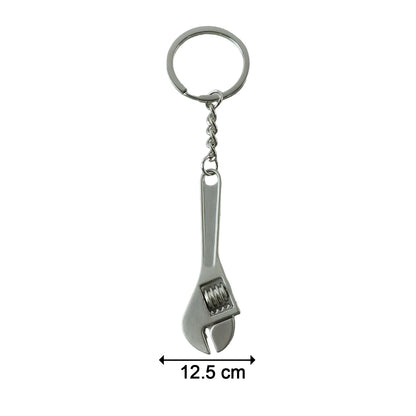Mini Adjustable Wrench Keychain Metal Spanner Key Ring for Bag (1 Pc)