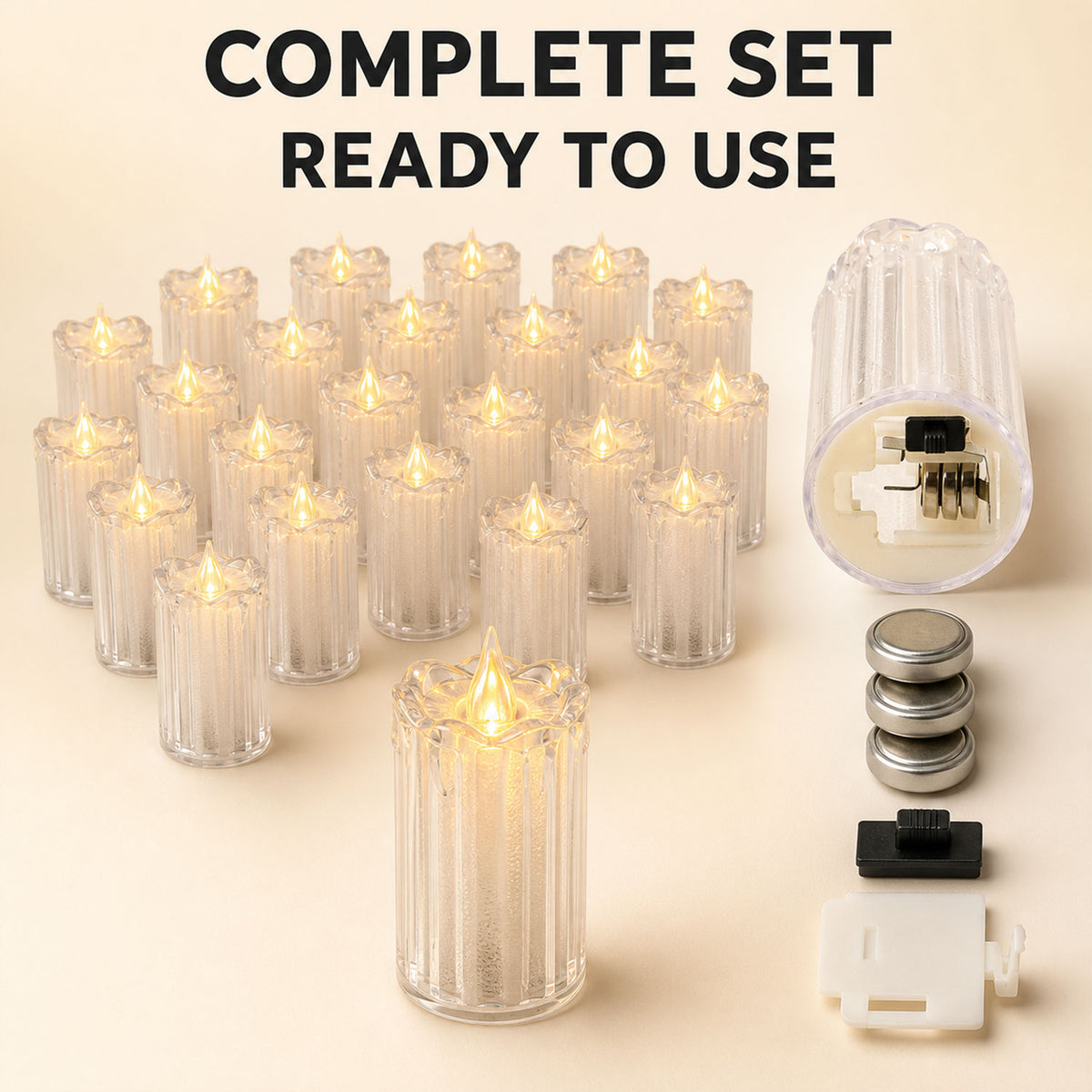Flameless LED Candles – Decorative Tea Lights