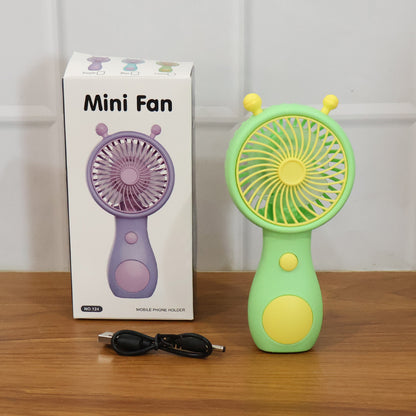 Cute Cartoon Style Rechargeable Mini Handheld Fan (1 Pc)