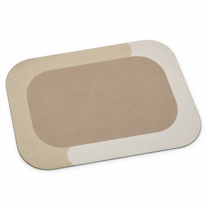 Decorative Bathroom Floor Mat with Soft Top Surface and Border (1 Pc, 59x40 Cm)