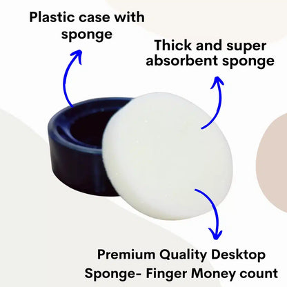 Officemate Damper – Plastic Body, Non-Toxic Moistener for Easy Note Counting & Page Turning (1 Pc)