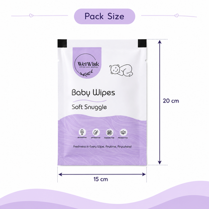 Baby wipes size 15x20cm
