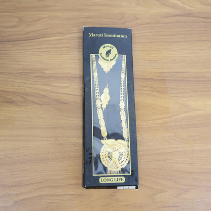 Premium Traditional Gold-Tone Necklace Set for Weddings & Festive Occasions