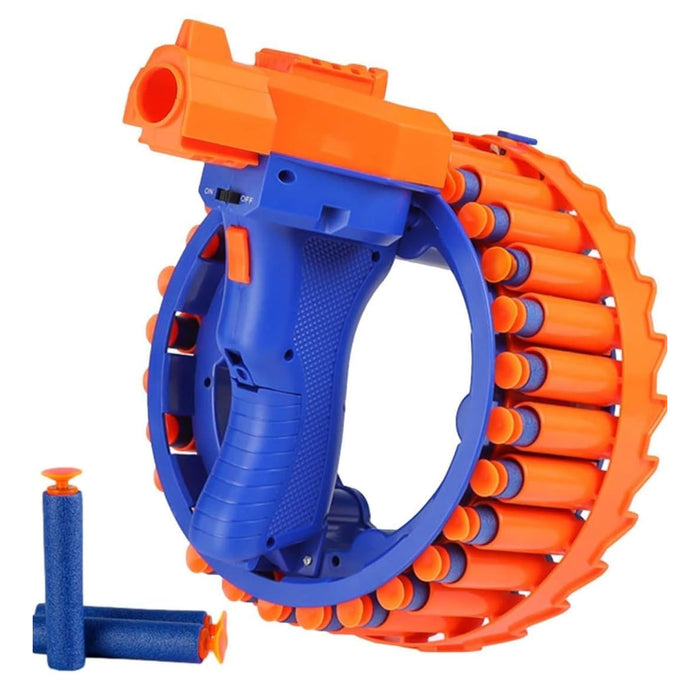17921 Amazing Toy Gun, Electric Gun for Children, 28 Soft Bullets for Youth Safety, Children's Electric Hand Ring Wheel Soft Bullet Gun, Gift Toys