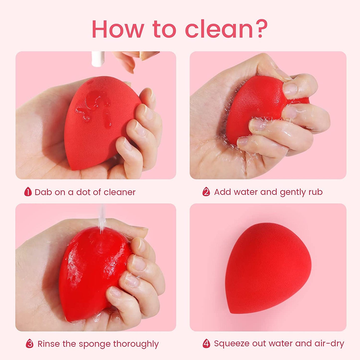 Makeup Sponge for blending liquid Foundations, Powders, and Creams (Multicolor / 1 Pc)