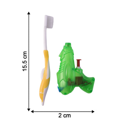 Kids Cartoon Toothbrush with Airplane Toy (2 Pc Set)