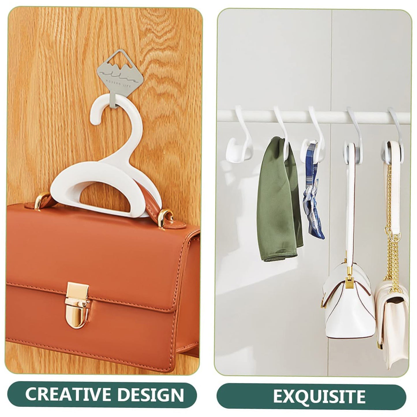 Compact Dual-Slot Multi-Purpose Plastic Hook Hanger (1 Pc)