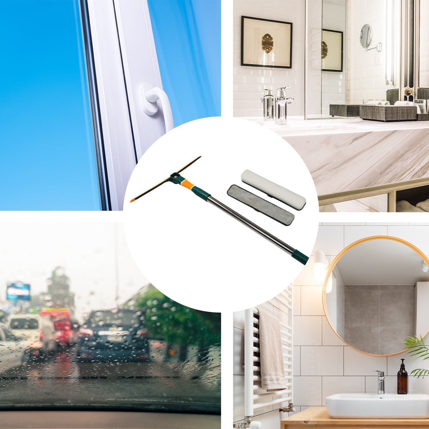 3 IN 1 GLASS WIPER USED IN ALL KINDS OF HOUSEHOLD AND OFFICIAL PLACES ...