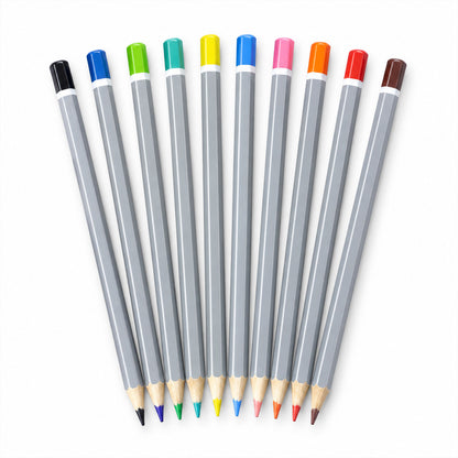 Wooden Colour Pencil Set with Sharpened Tips for Drawing and School Art Projects