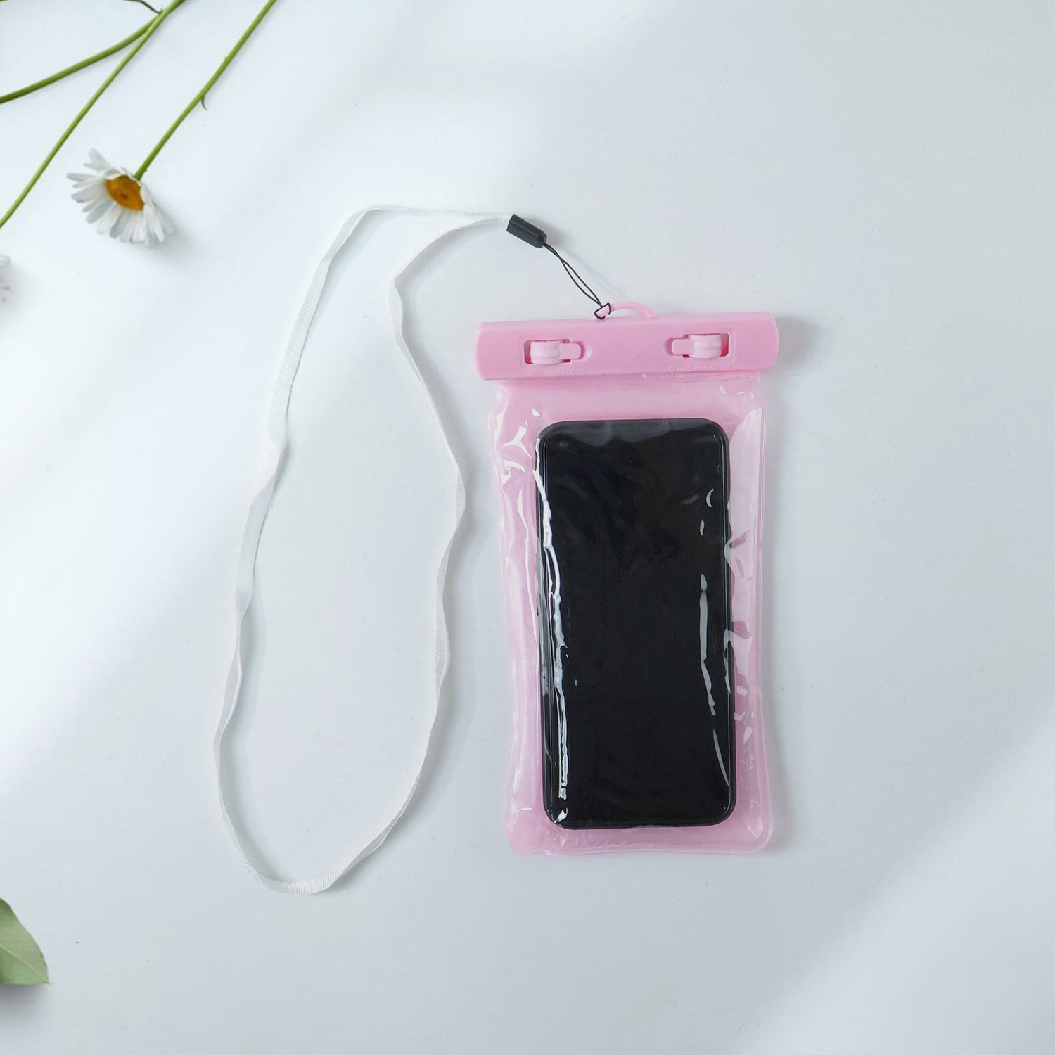 Pink Waterproof Phone Pouch Bag, Mobile cover (1 Pc)