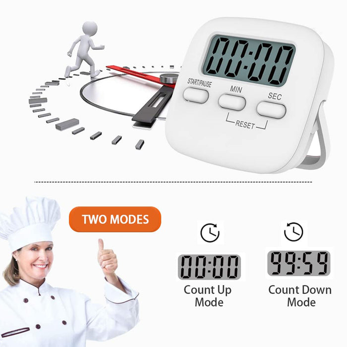 अलार्म के साथ 1523 डिजिटल किचन टाइमर | रसोई के लिए स्टॉप वॉच टाइमर | चुंबकीय स्टैंड के साथ रसोई टाइमर | अध्ययन के लिए टाइमर घड़ी