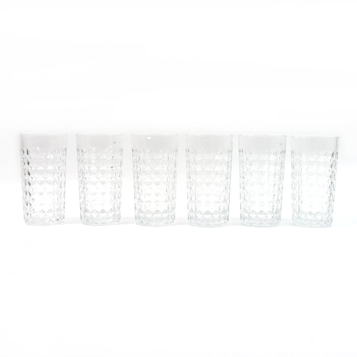 Glass Tumbler, Juice Glasses and Transparent Water Glasses Big Size (6 Pcs Set / 278 ML)