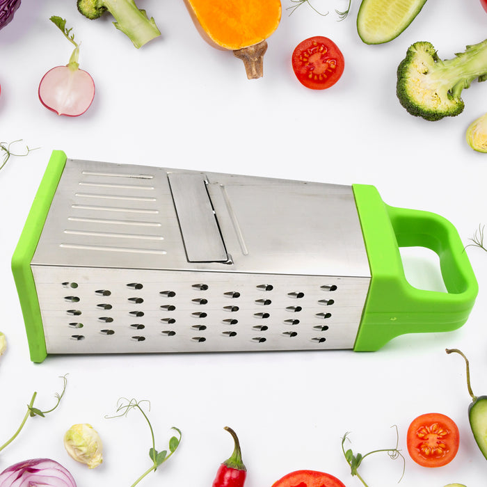 Miracle 5 In 1 Multifunctional Stainless Steel, Cheese Grater With Handle Stainless Steel Material Food Grater For Carrot, Cheese, Panner, Lemon or orange Peel and other Vegetable & Fruit  