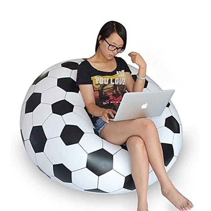 Foldable Sofa, Cartoon Style Inflatable Folding Chair, Ball Chair, Inflatable Sofa for Adults, Kids size (110cm x 80cm)