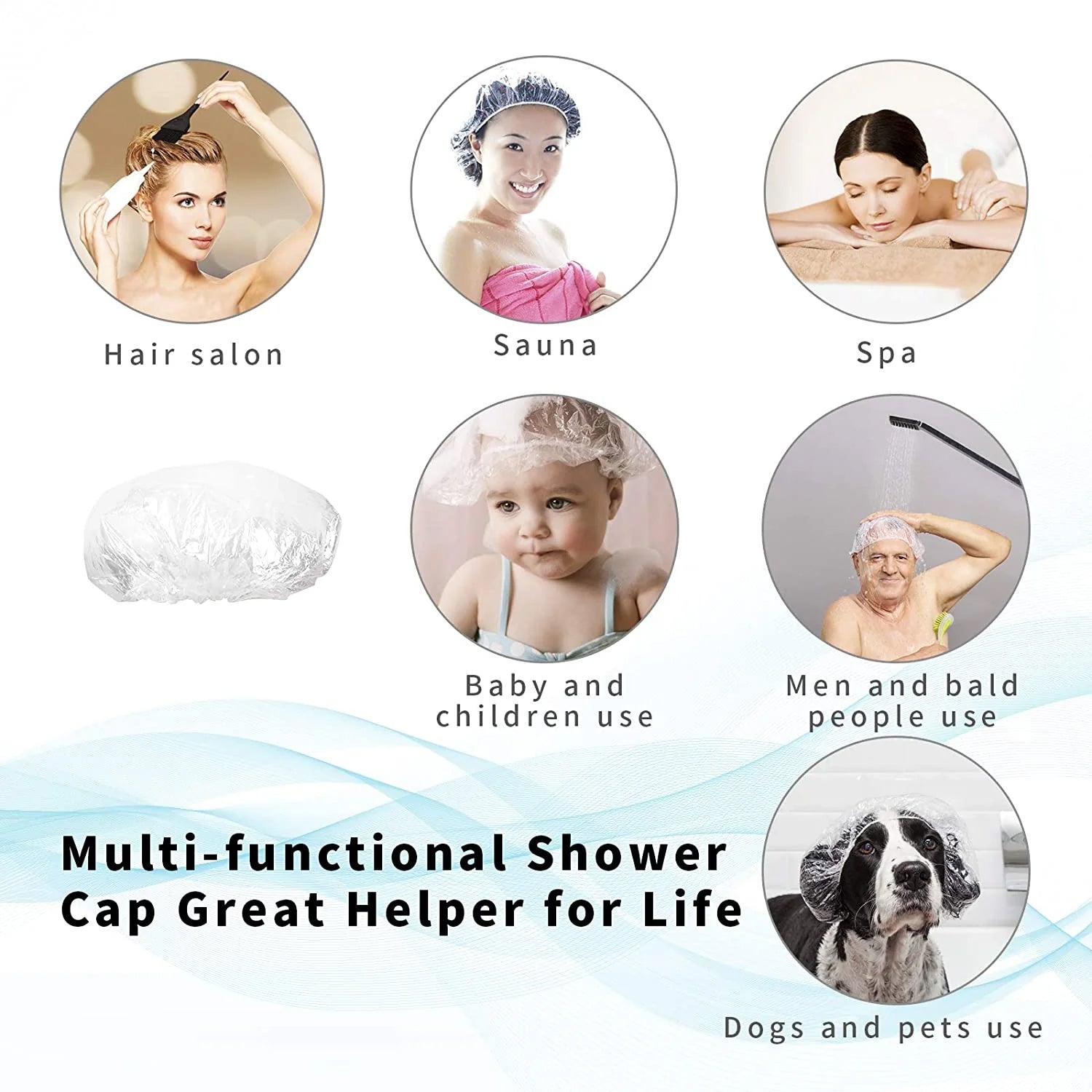 Disposable Shower Caps for Women (20 Pc)