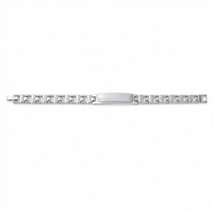 Customized Name Engraved Silver Plate Link Chain Bracelet (1 Pc)