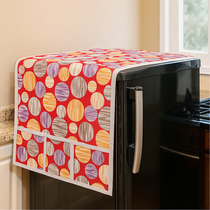 Refrigerator Top Cover with Side Pockets (100x60 Cm / 1 Pc)