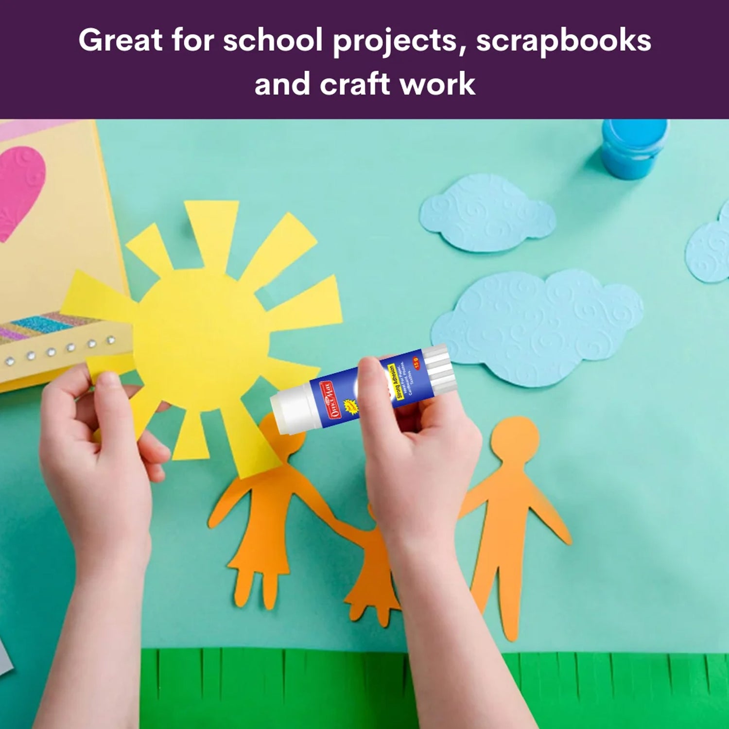 Officemate Glue Stick 15g – Adhesion, Non-Toxic, Smooth & Mess-Free Application