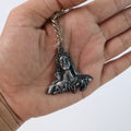 Shiva Face Metal Keychain – Durable Spiritual Accessory