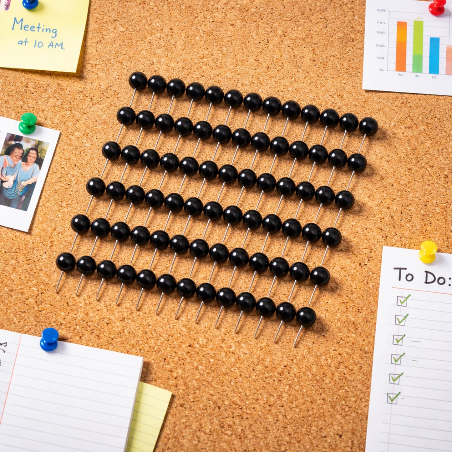 Black Push Pins