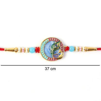 Colorful Peacock motif Rakhi for Raksha Bandhan