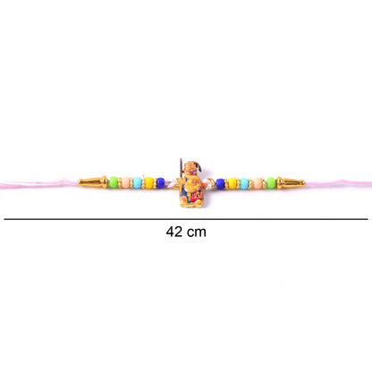 Traditional Hanuman Ji Rakhi showcasing festive colors