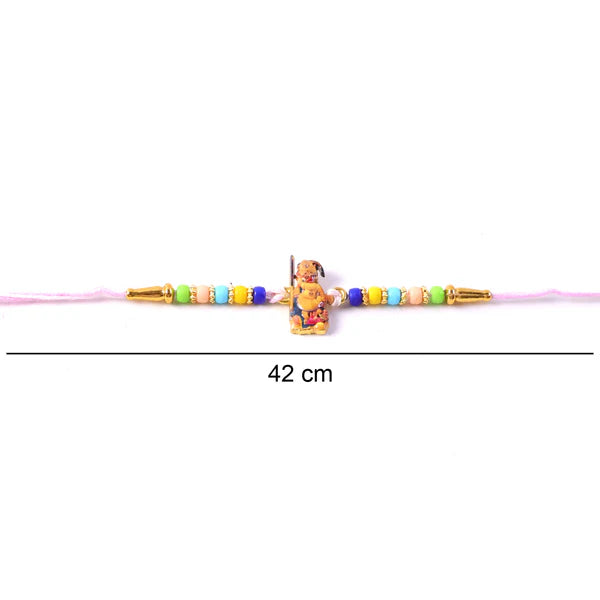 Hanuman Ji Beads Thread Rakhi – Traditional Protector for Brother