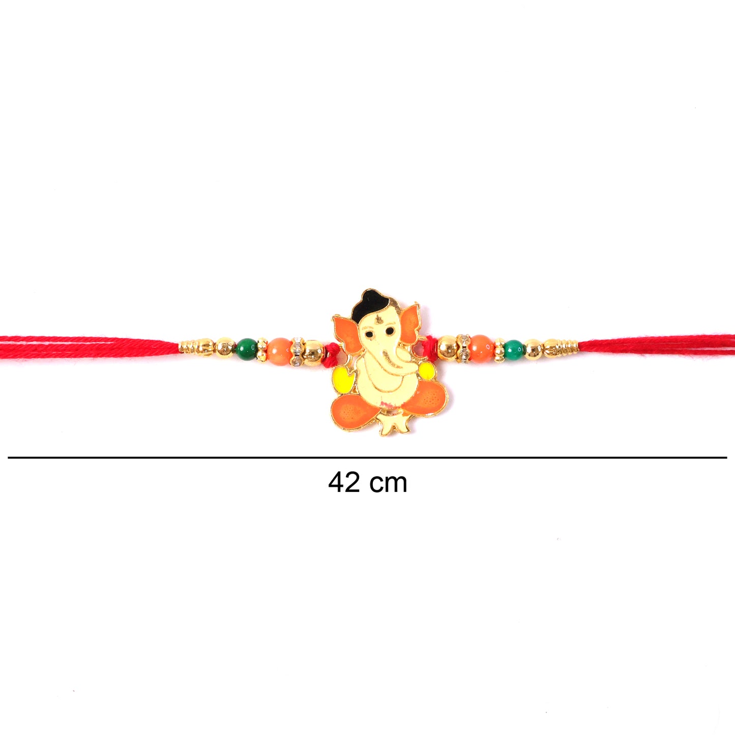 Colorful multicolor beads on designer Rakhi