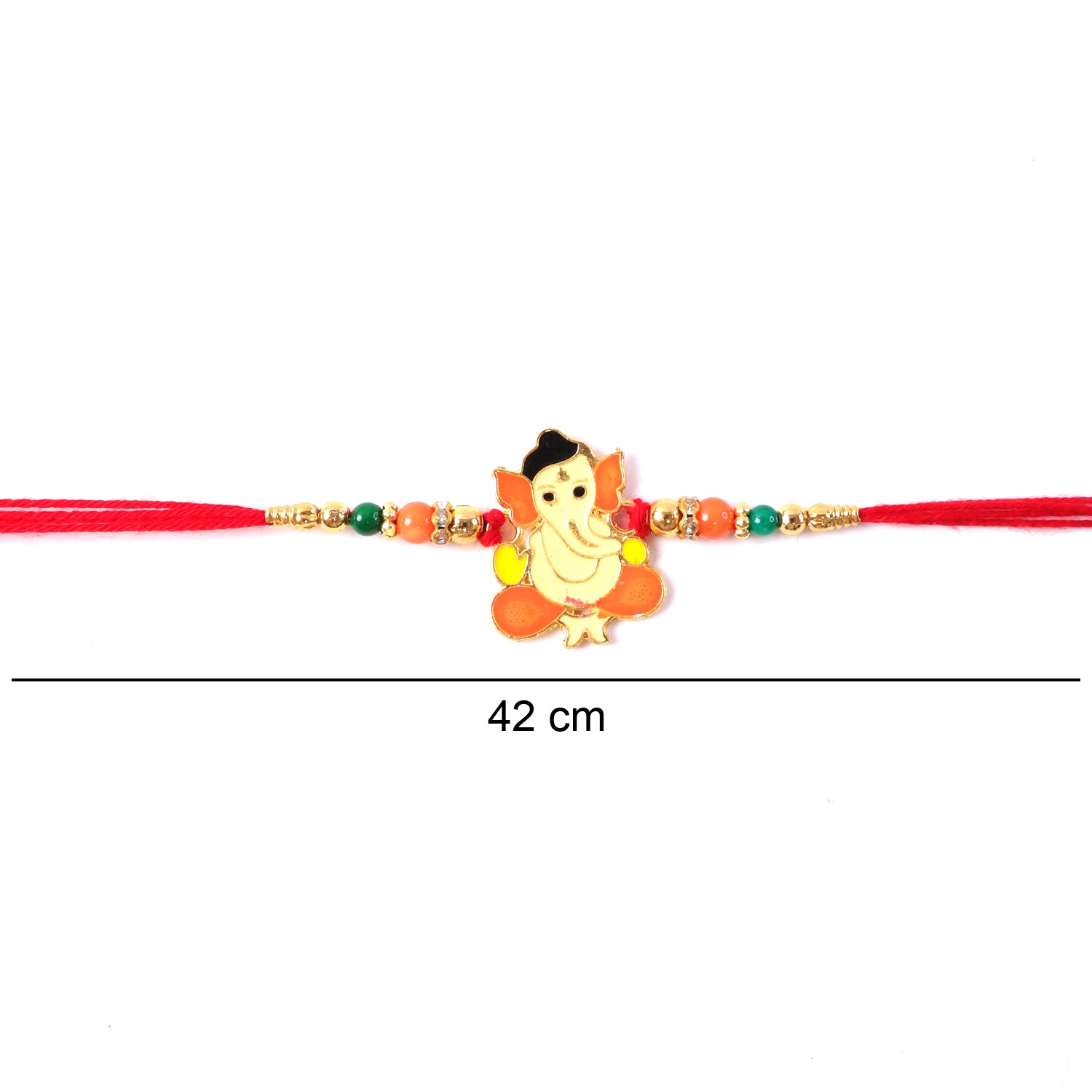 Colorful multicolor beads on designer Rakhi