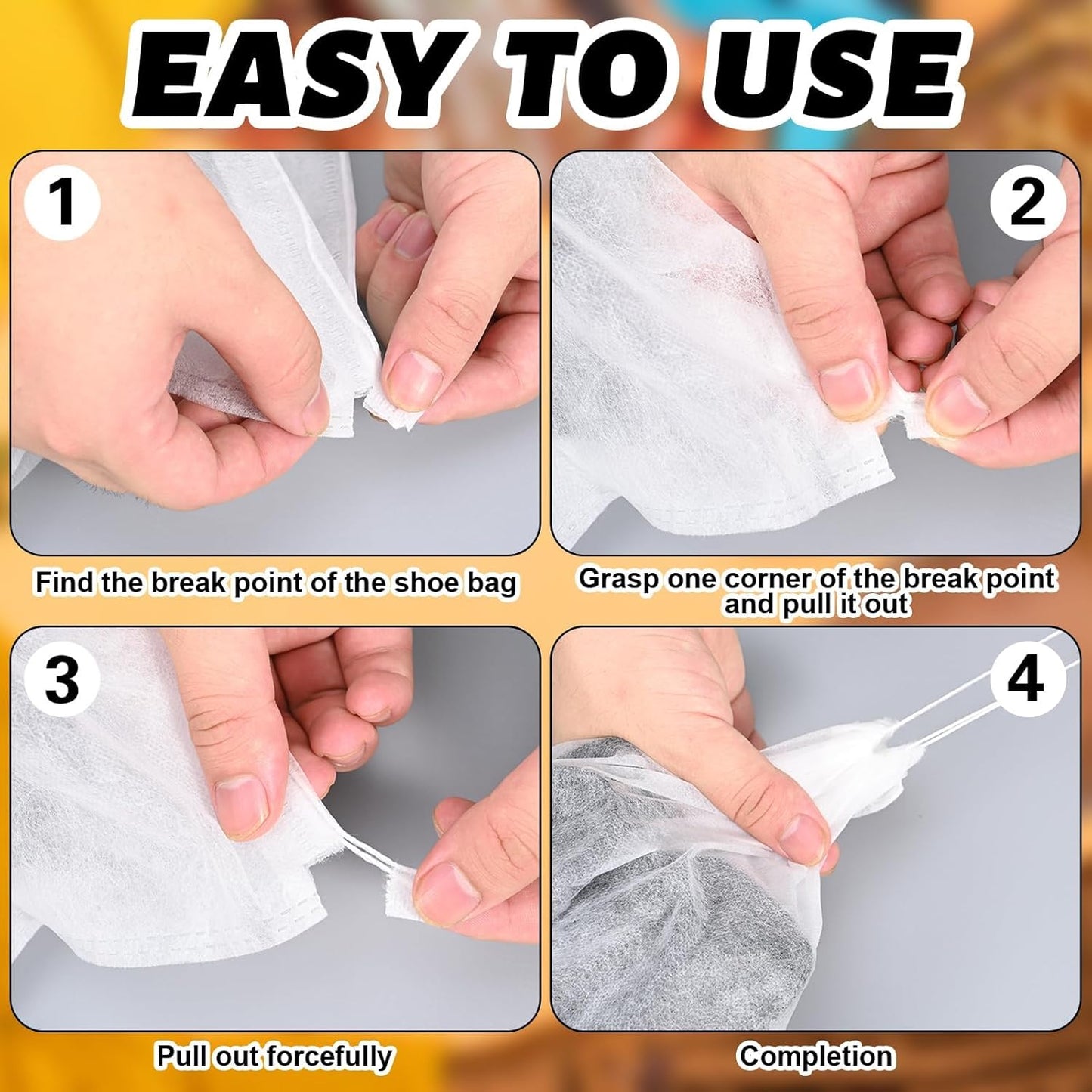 Shoe storage bag with drawstring