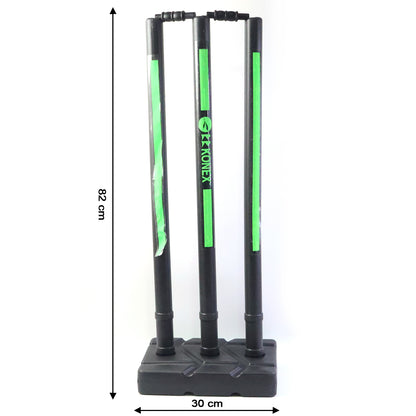 Cricket Stump Set with Heavy Base Stand (1 Set)