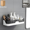 Adhesive Plastic Storage Shelf – Wall Mounted Space Saver