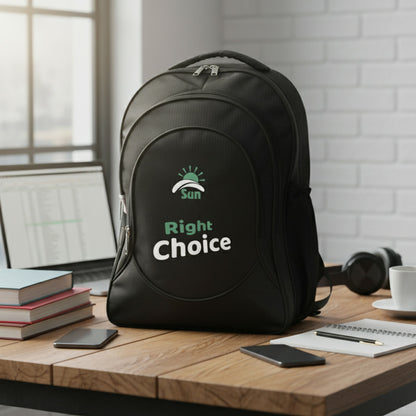 Right Choice Premium Backpack, designed for comfort, durability, and modern appeal. Whether you’re heading to school, work, or a weekend trip,