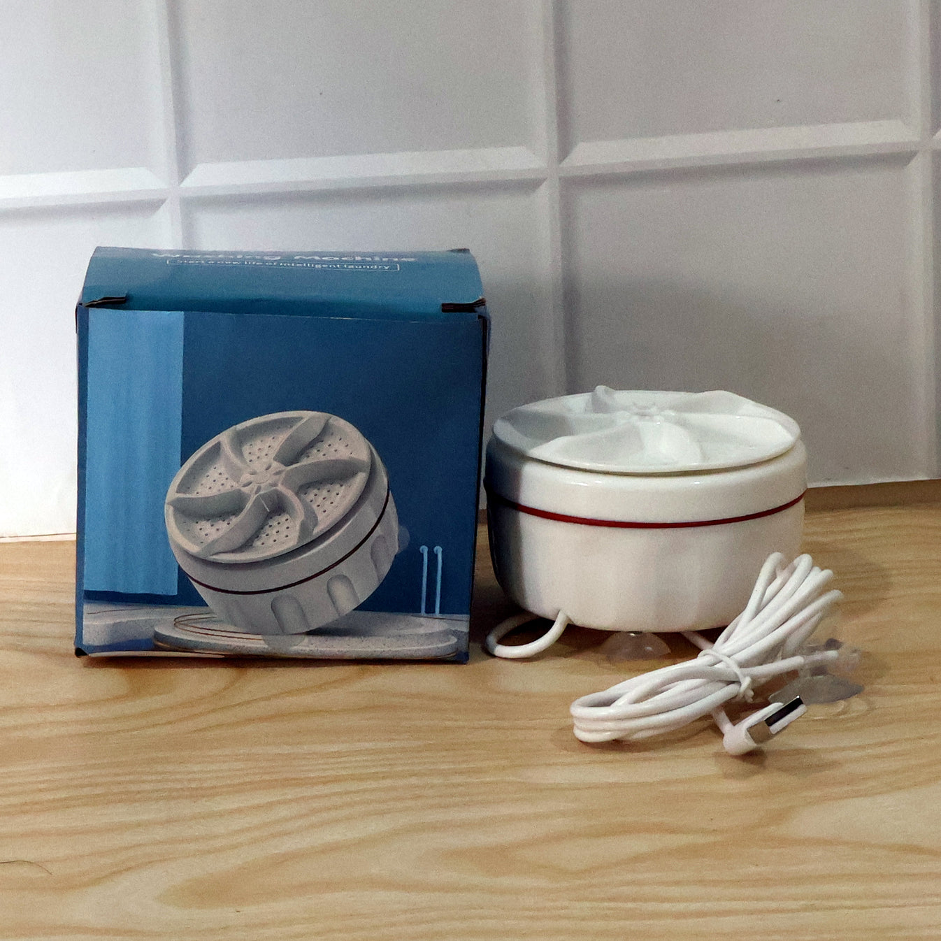 Portable Mini Electric Washing Machine, USB Powered Compact Laundry Washer with Drain Outlet, Small Washing Machine for Socks, Undergarments, Baby Clothes, Towels & Travel Use - Turbine Wash - Image 6