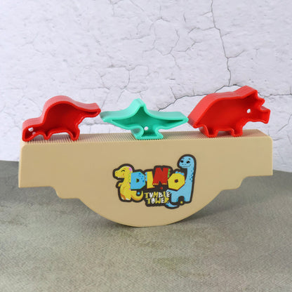 Dino Tumble Tower Balancing Game – Fun Dinosaur Stacking Toy for Kids