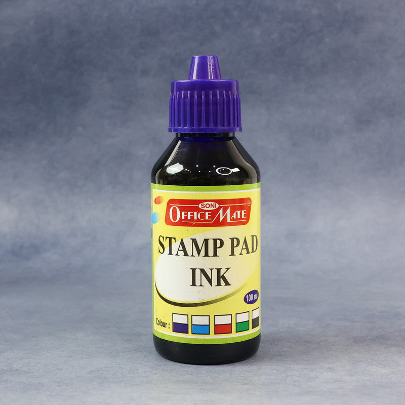OfficeMate Stamp Pad Ink Blue – 15 ml Bottle | Fade-Resistant, Quick-Drying Refill Ink