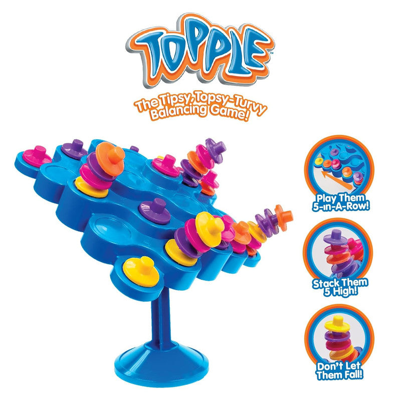Topple Balancing Game – Fun Family Board Game of Strategy, Balance, and Quick Thinking