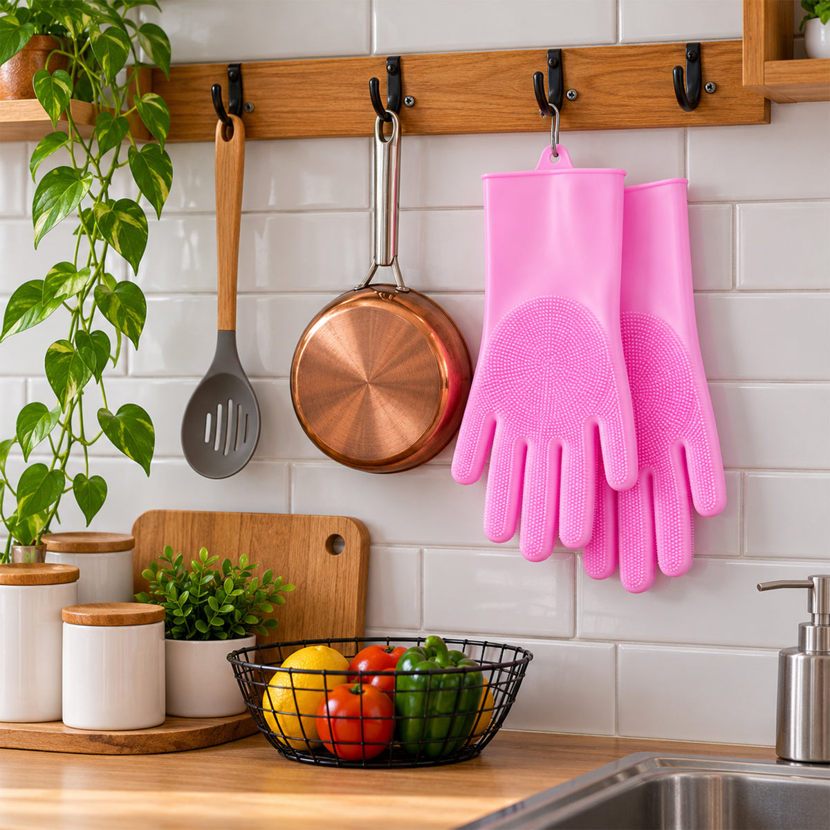 Silicone Cleaning Gloves - photo 3