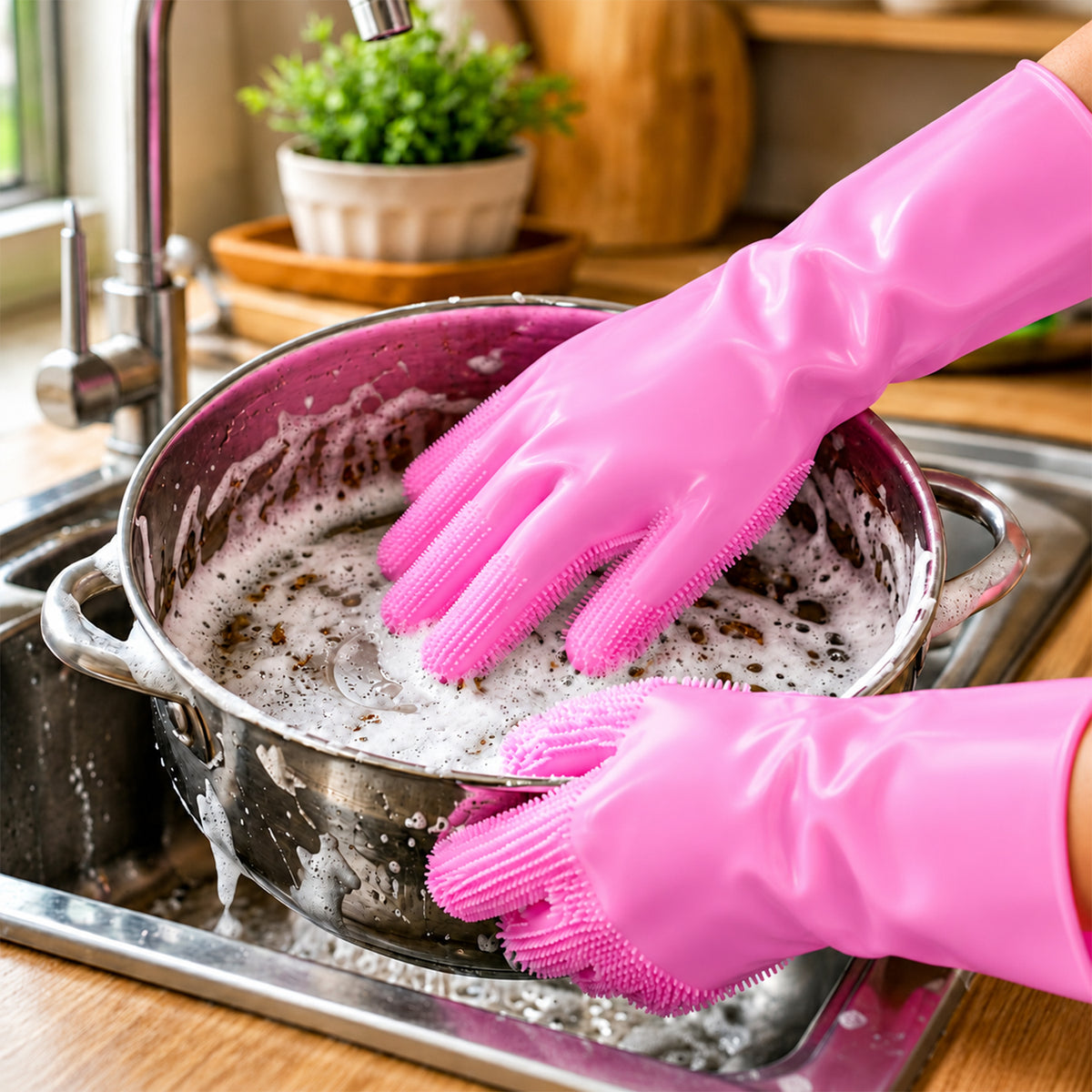 Silicone Cleaning Gloves - photo 8
