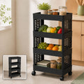 Plastic Storage Rack – 4-Layer Utility Trolley with Wheels | Organivo