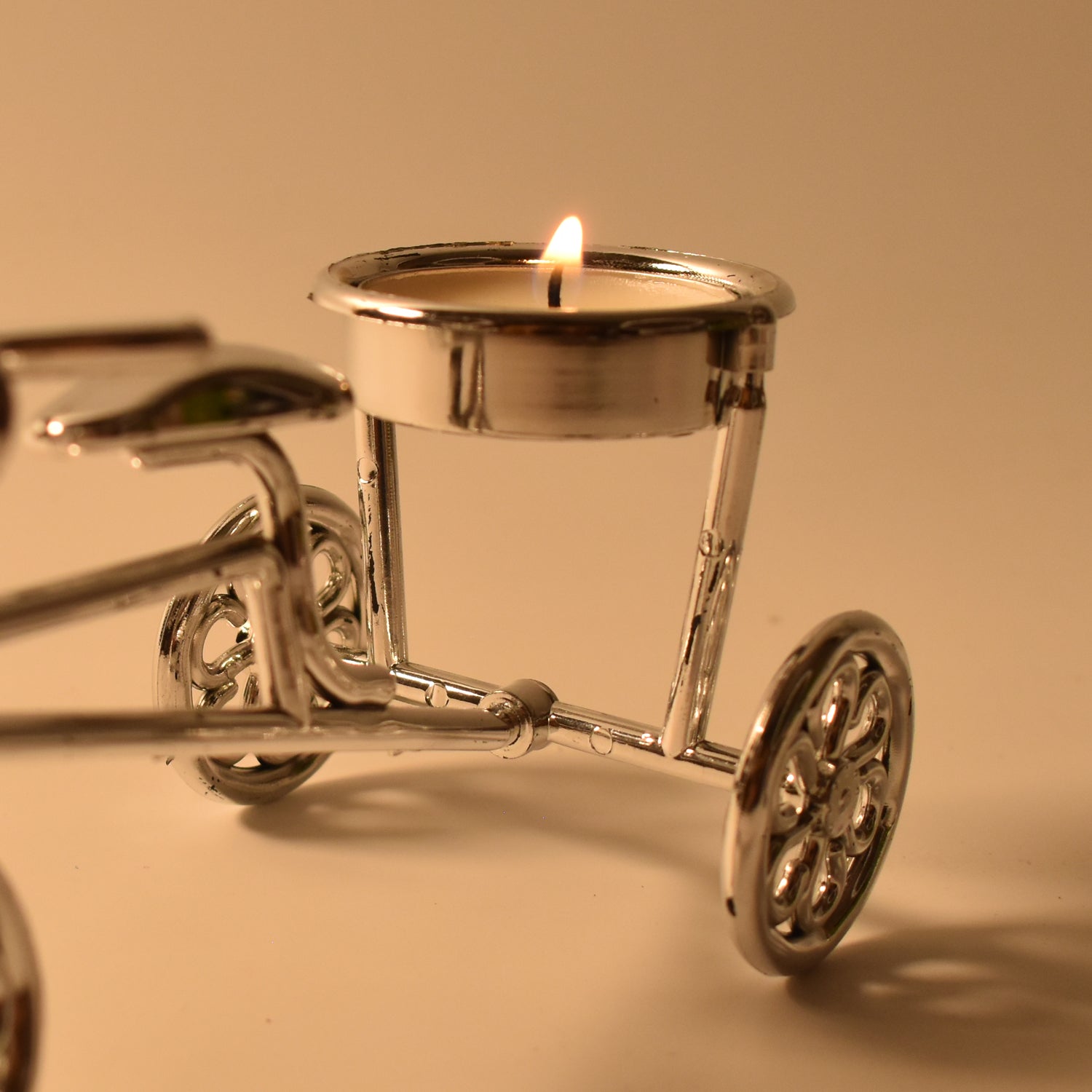 Cycle Tealight Holder / Candle Holder Decorative Candle (1 Pc)