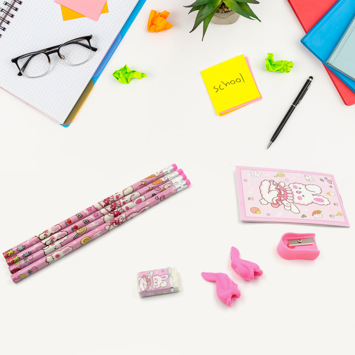 MPK Perfect Unicorn Stationery Set for Kids/Return Gifts/Kaya Poojan/Crayon  Colors/2Pencil/Sharpner/Scale & Birthday Gift for Kids Boy Girl/Kanjak Gifts/Navratri  Return Gifts pack of 3set - Mpkperfect
