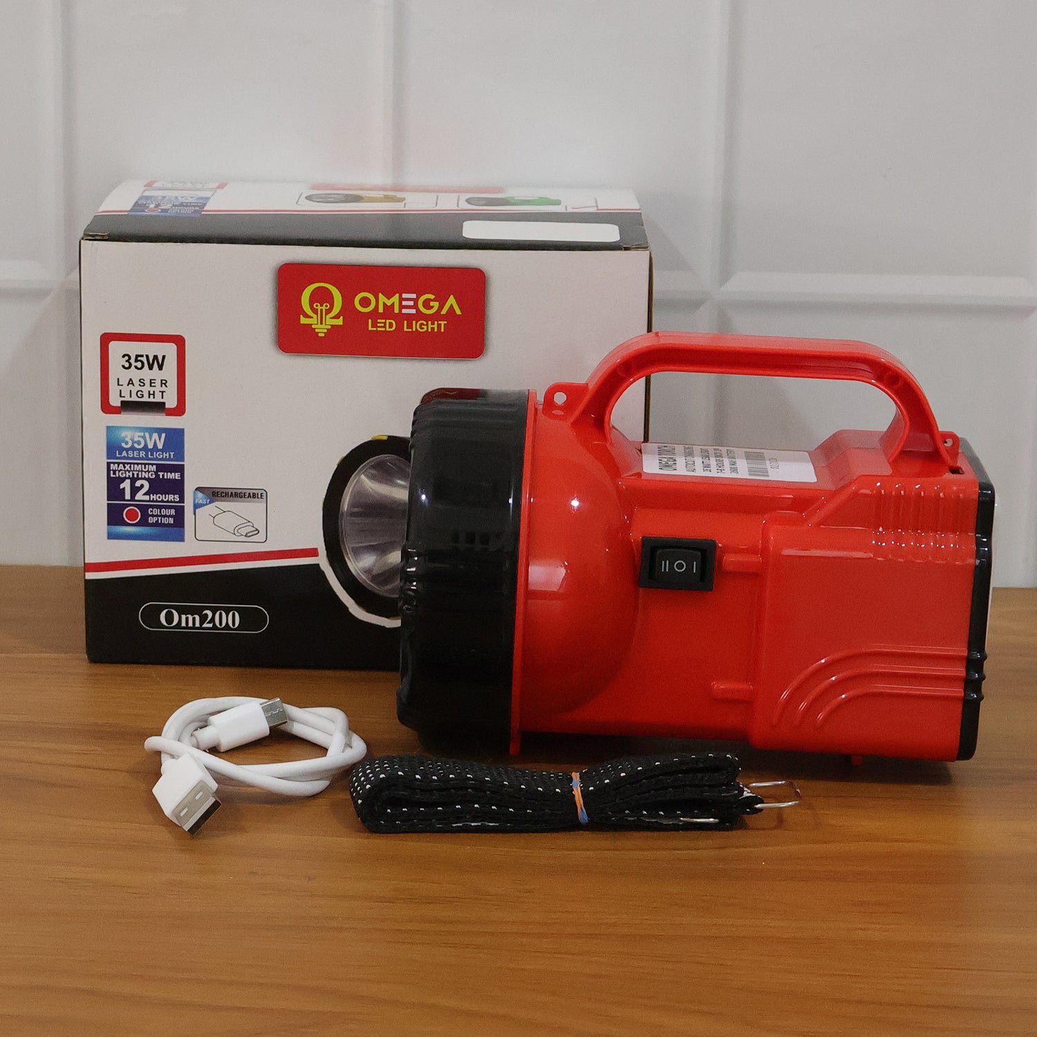 OMEGA 35W High Power Rechargeable LED Emergency Laser Light (1 Pc, 35W)