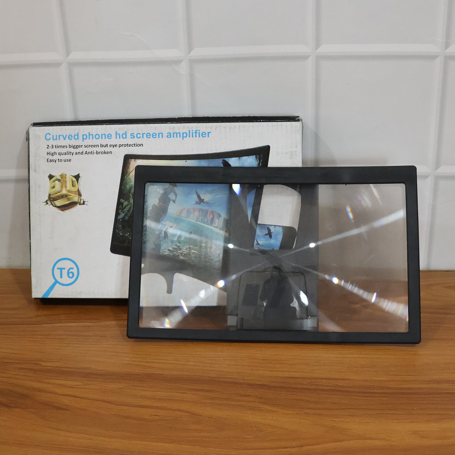 12 Inch Curved Mobile Phone HD Screen Magnifier Video Amplifier (1 Pc)