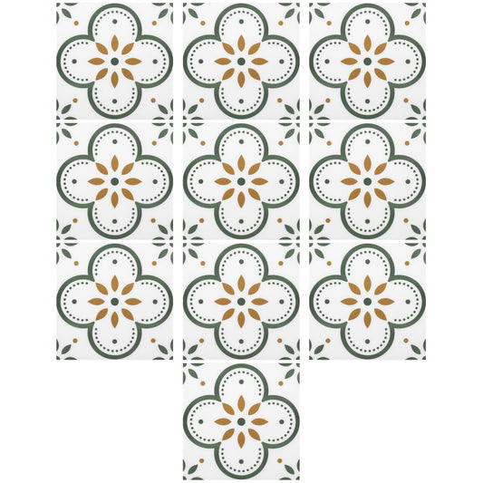 Peel and Stick Floor Tiles Kitchen / Bathroom Backsplash Sticker Detachable Waterproof DIY Tile Stickers for Wall Decoration Tiles Home Decoration (8x8 Inch / 1 pc Tiles)