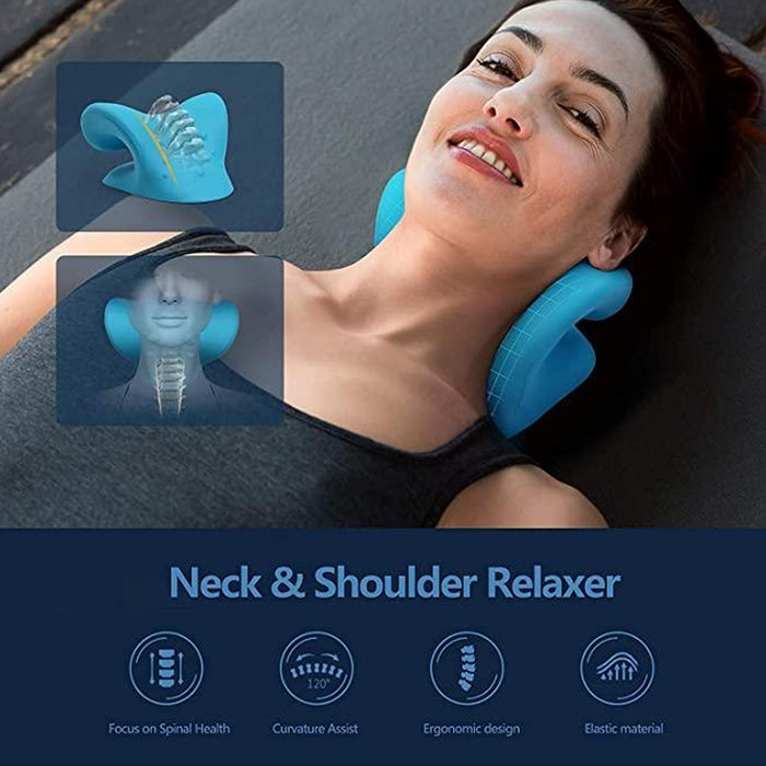 0511ए नेक रिलैक्सर | गर्दन और कंधे के दर्द के लिए सरवाइकल तकिया | काइरोप्रैक्टिक एक्यूप्रेशर मैनुअल मसाज | मेडिकल ग्रेड सामग्री | आर्थोपेडिक्स द्वारा अनुशंसित