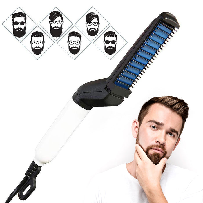 0348 Men's Beard and Hair Curling Straightener (Modelling Comb)