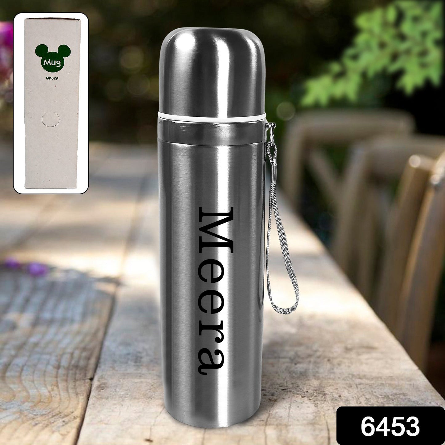 500ml stainless steel water bottle with ergonomic design