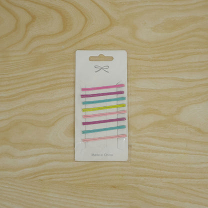 colourful metal hair pins set