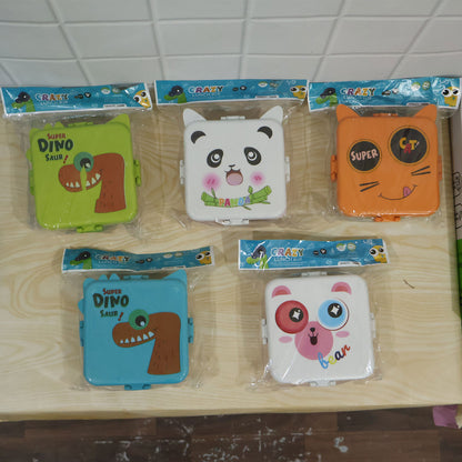 Overview of panda design kids lunch box.